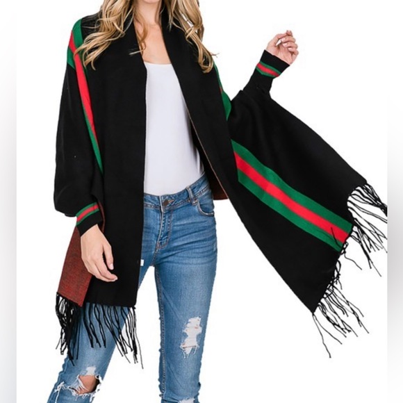 Heavy multi-color scarves with sleeves 🧣 - Picture 5 of 6